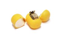 Surprise Egg Capsules I, 2019, brooch, 18K Gold, plastic (b)